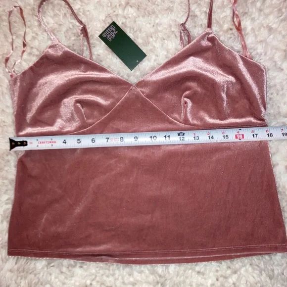 NWT Cropped Tank WILD FABLE Snowbloom Rose CAMISOLE Lightweight Velour sz XL - Picture 8 of 12